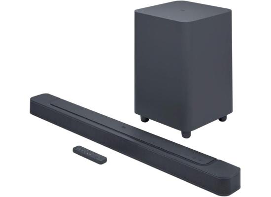 JBL Bar 500 5.1-Channel Soundbar with Wireless Subwoofer, Multibeam and Dolby Atmos Theatre-Quality 3D Surround Sound, PureVoice Technology, 590W Output Power, Built-In WiFi - Black
